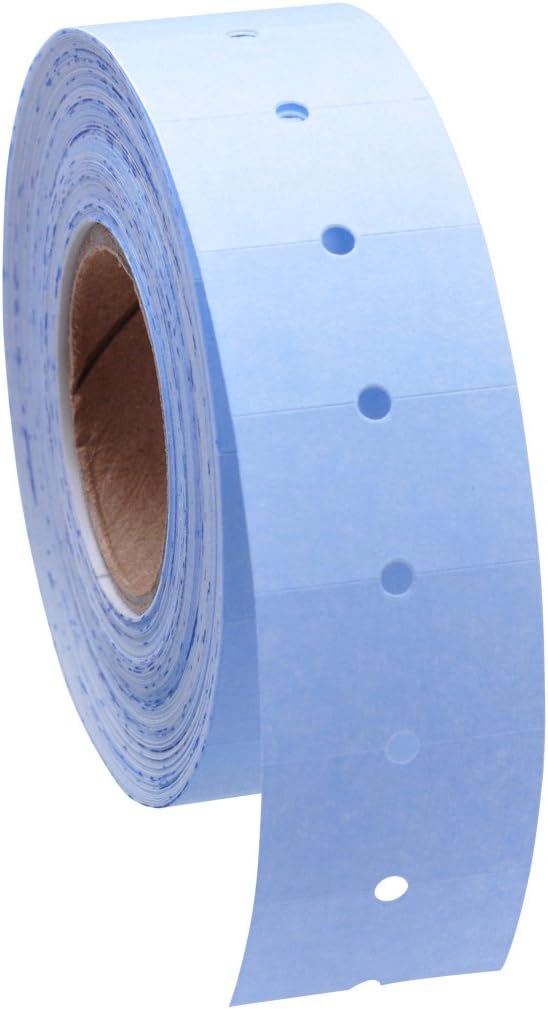 Blue Labels with No Tamper Proof Slits to fit Towa® GS Series/Halmark/Century Price Guns 16 Pack (Free Ink roll Included)