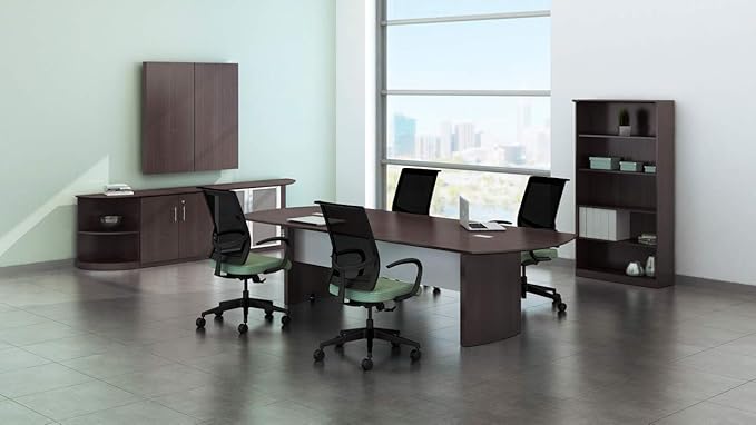 Safco Medina Presentation Board with Dry Erase Center Panel, Mocha Laminate