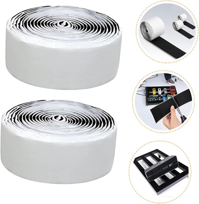 Toddmomy 2rolls Pedal Mounting Tape Hook and Strips for Electric Guitar Pedal Boards Adhesive for Secure Use for Musicians and Guitar Enthusiasts
