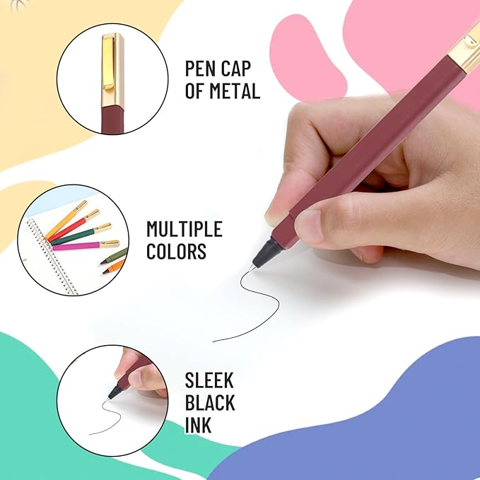 36 Pack Gel Pens 0.5mm Pens Fine Poin Smooth Writting for Journaling Coloring, Black Gel Ink Pens Cute Roller Pen,Nurse's pen,Quick Drying Ballpoint Pen for Office Supplies