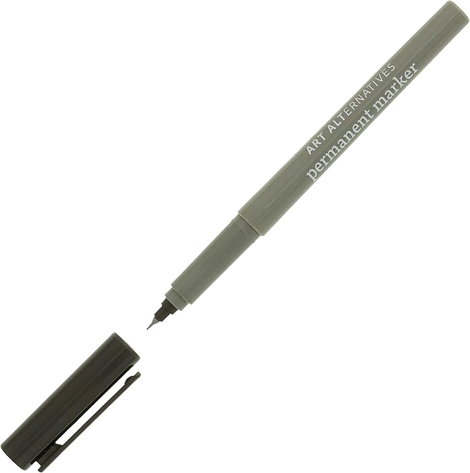 Art Alternatives Permanent Marker, Extra-Fine, Black - 1.2mm Felt Nib - Permanent - Multi-surface - Drawing + Writing + Illustration