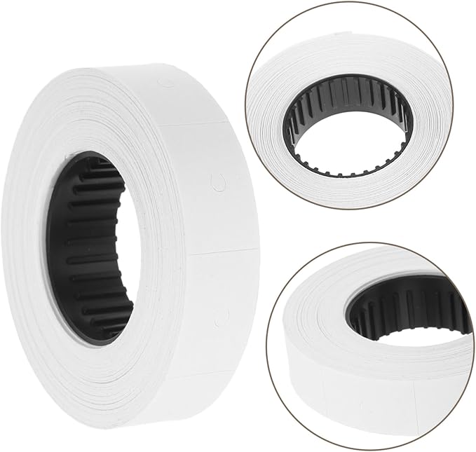 LALAFINA 10rolls Compatible Price Labeller Paper Label Paper for Price Tags Easy to See Adhere