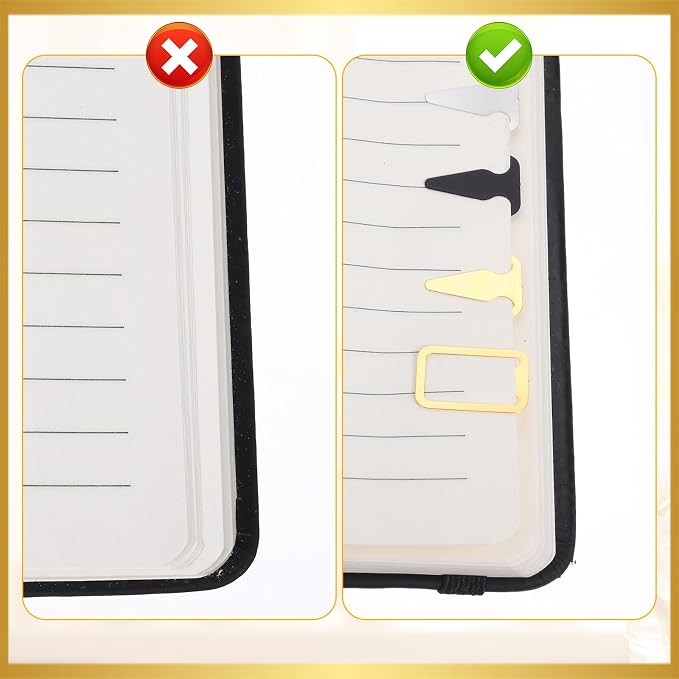 150Pcs Book Darts Bookmarks Metal Page Clips Book Darts for Reading Portable Books Markers for Reading Teachers Students Books Lovers School Work Stainless Steel (Silver, Gold, Black)