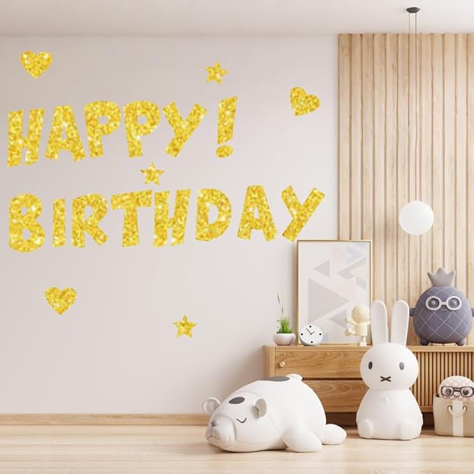 233Pcs Glitter Bulletin Board Letters, Numbers and Punctuation, with Adhesive Dots, for Classroom Numbers Alphabet Poster Board Letters Display School Decoration (Gold)
