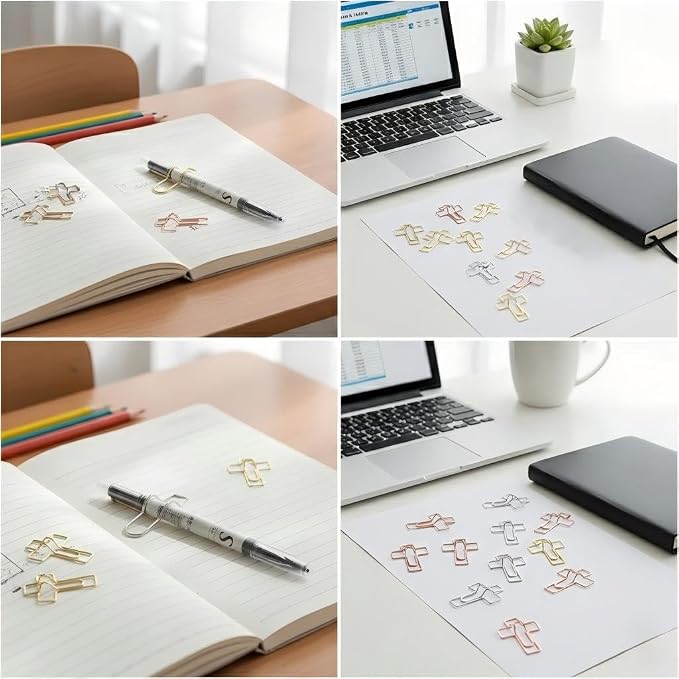 18 Pcs Cross Pen Holder Clips, Bible Study Supplies, 2.8-Inch Jumbo Cross Paper Clips Pencil Holder for Bible Journaling Accessories Planner Office School Supplies Travelers Notebook Accessories