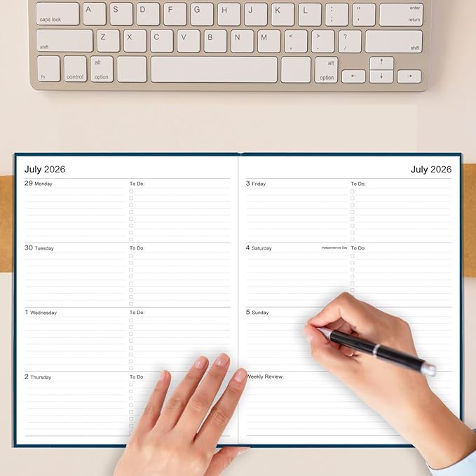 Planner 2026-2027 - 8.5'' × 11'' Weekly & Monthly Planner from July 2026 to June 2027, Large Planners 2026-2027 with Pefect Organizer, Fabric Cover, Inner Pocket, Blue