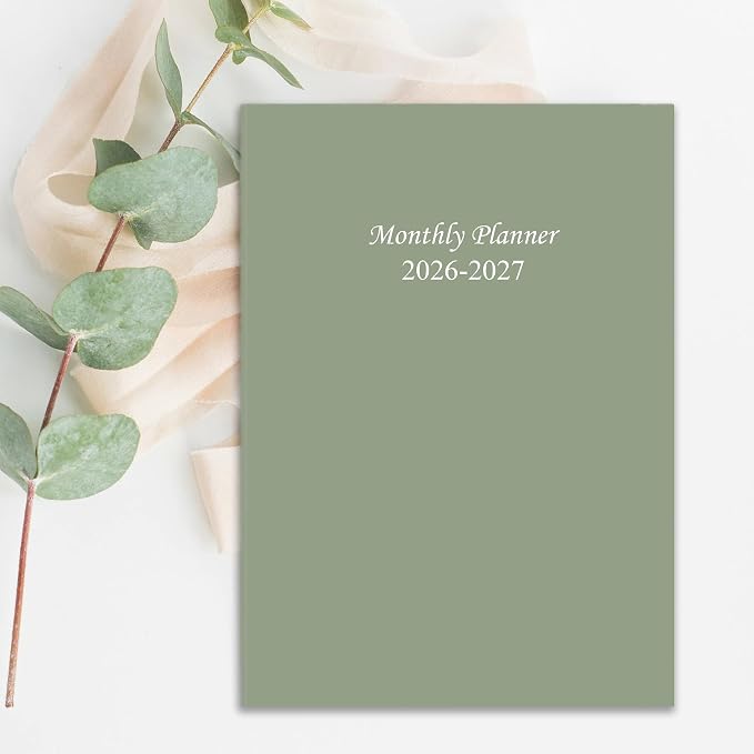 2026-2027 Monthly Planner - 18 Months Calendar from July 2026 - December 2027, Monthly Planner 2026-2027 Easy to Organize Your Daily Life, 5.8" x 8.3", Green
