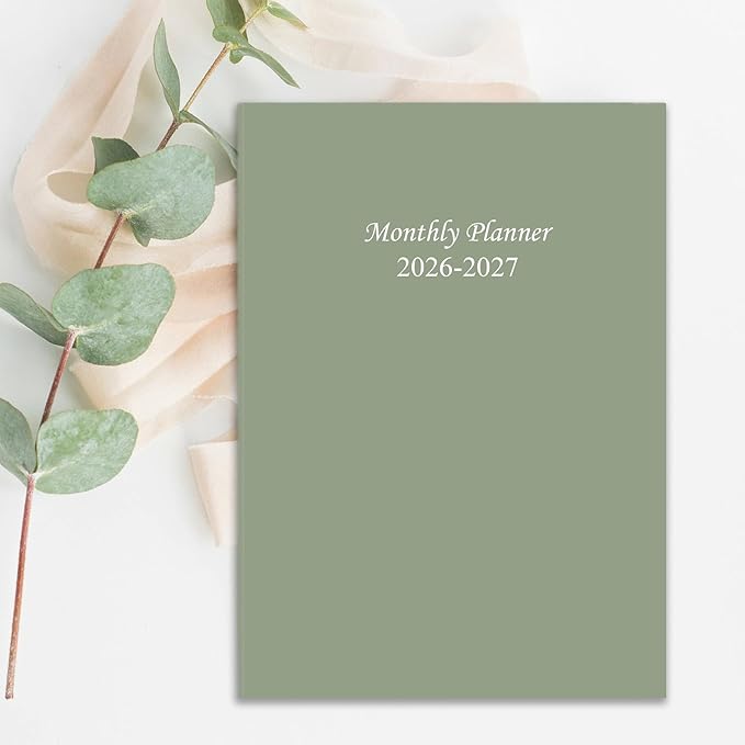 2026-2027 Monthly Planner - 18 Months Calendar from July 2026 - Decenber 2027, Monthly Planner 2026-2027 Easy to Organize Your Daily Life, 7" x 10", Green