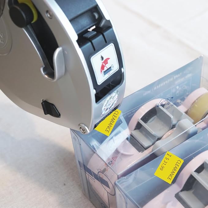 Motex 2 Line Blank Labels - 20,000 Fluorescent Yellow Blank Price and Date Gun Labels with 1 Ink Roller, Fits MX-2316NEW