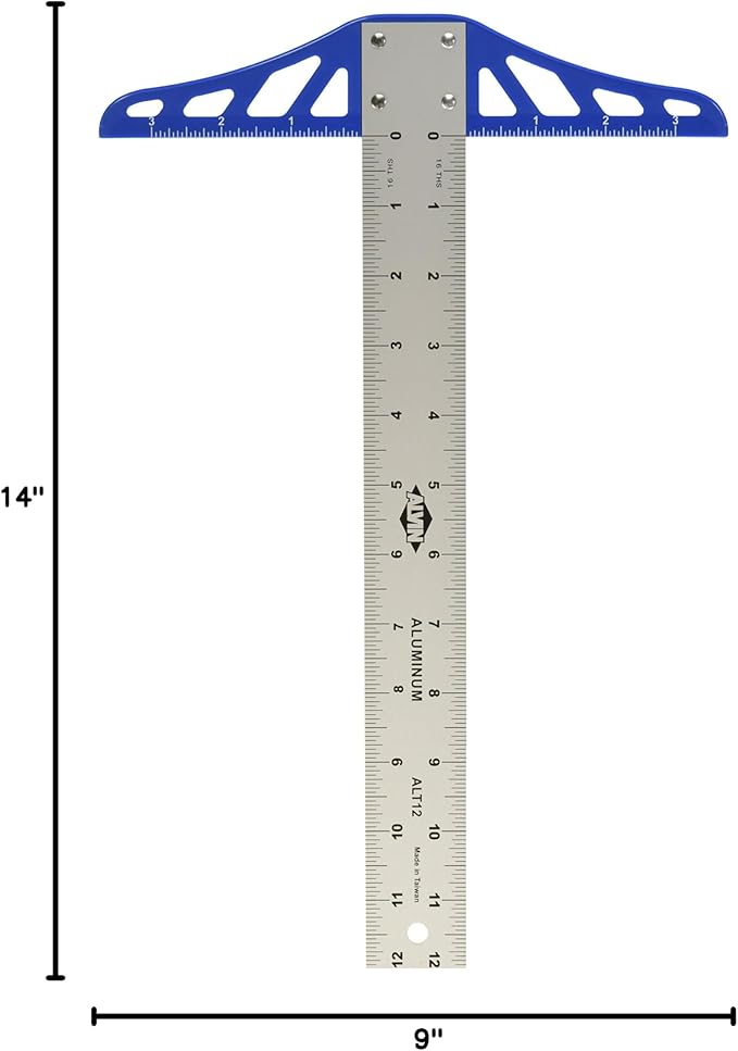 Alvin, Aluminum Graduated T Square, 12 Inches