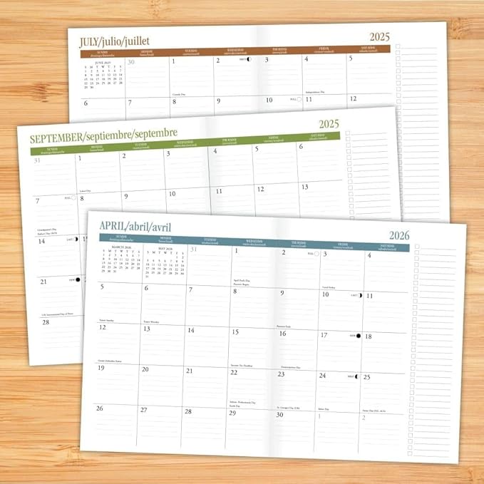 2025-2026 Willow Creek 7.5" x 9.5" Academic Year Monthly Planner, Gray (56820)