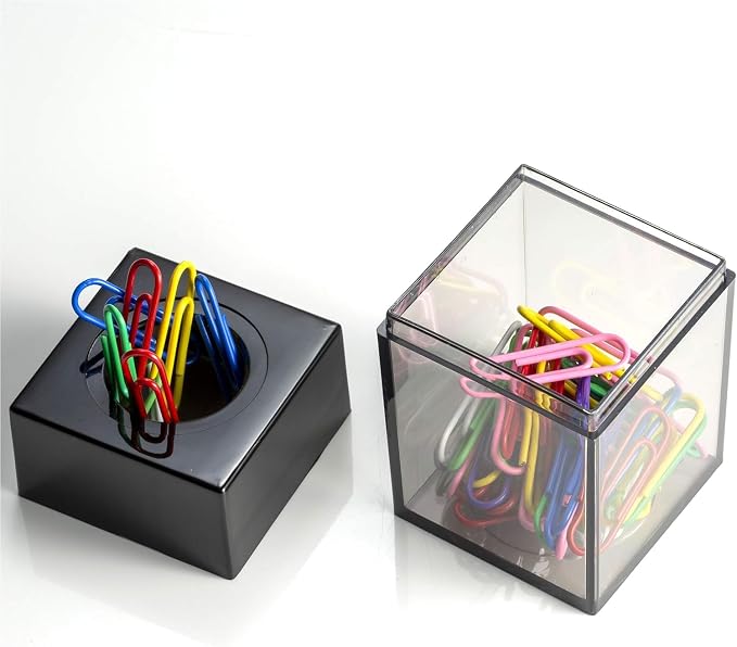 Multicolour Magnetic Paper Clip Dispenser Holder Paperclip Dispenser for Office School Desk Supplies Holders and Dispensers Desk Accessories and Workspace Organizers Office and School Supplies