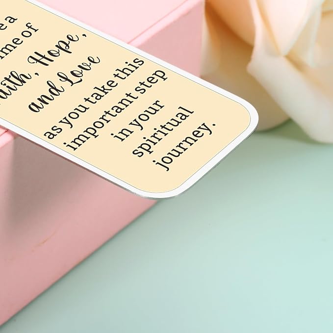 Adult Baptism Gifts for Women Men, Catholic Baptism Gifts for Teen Girls Boys, Cross Baptism Bookmark, First Communion Gift for Teens, Christening Confirmation Gift for Kids, Easter Basket Stuffers