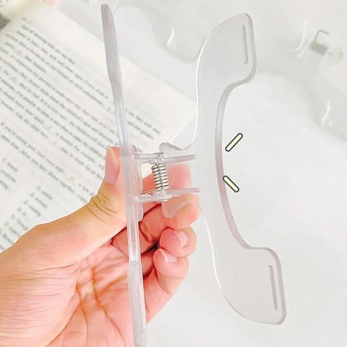 8pcs Multi-Functional Clips Book Page Marker Clip Transparent Book Read Holder Clip Thick Strong Open Book Holder,Transparent Page Holder Clip for Reading and Fixing Music Books.