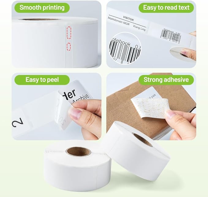 12 Rolls Compatible with Dymo LabelWriter 30252 Label Refills 1-1/8" x 3-1/2" Address/Barcode Labels for 400 450 Duo Twin Turbo 4XL Printer (28 x 89 mm, 350/Roll)
