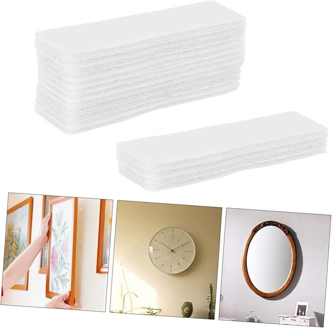 NUOBESTY 16pcs Strong Adhesive Hook and Loop Tape for Home and Office Heavy Duty Storage Straps Waterproof Self-Adhesive Fasteners for Organizing Suitable for Crafts and DIY Projects