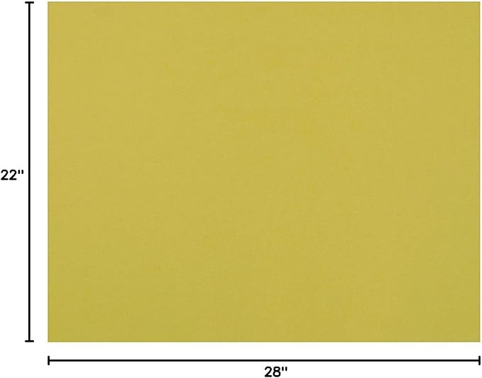 Pacon PAC54731 6-Ply Railroad Board, Lemon Yellow, 22" x 28", 25 Sheets