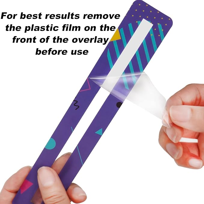 32 Pieces Guided Reading Highlight Colored Overlays Cute Kids Bookmarks Help with Dyslexia for Children and Teaching Supplies (8 Colors)