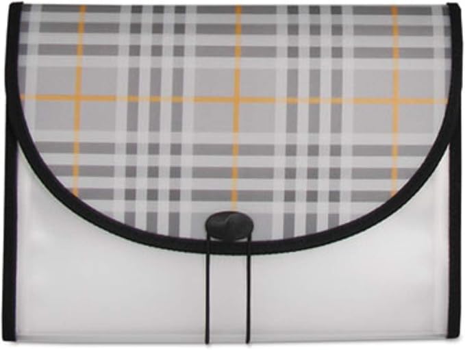 C-Line 13-Pocket Expanding File, Includes Tabs, Letter Size, 1 Expanding File, Plaid Design (58312)