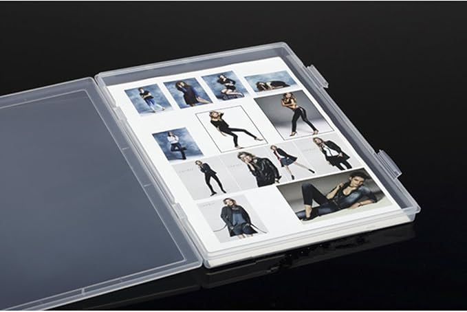 Co-link Portable A4 File Box Transparent Plastic Box Office Supplies Holder Document Paper Organizers Case PP Storage Collections Container Magazine Organizers Box Case 2pcs (11.8 x 8.3 x 0.8inch)