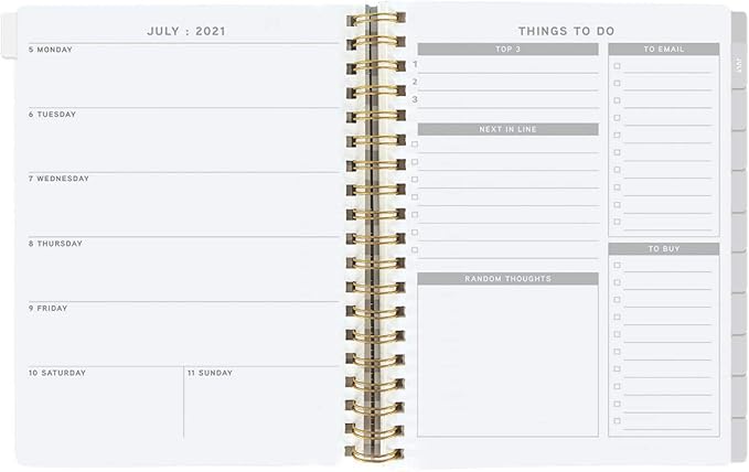 Graphique Designer Planners - 18-Month Dated Calendar - Painted Strokes Mini Personal Planner - Monthly & Weekly Agenda, Notes, & Stickers - For School, Work, or Home - Jul 2021-Dec 2022 (6" x 8")