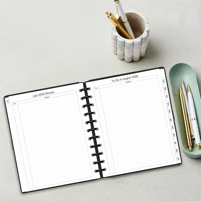 2026-2027 Monthly Planner Refill, Jul 2026 to Jun 2027, Two Pages Per Month, Letter Size, 8-1/2" x 11",11-Discbound,2026-2027 Planner Inserts