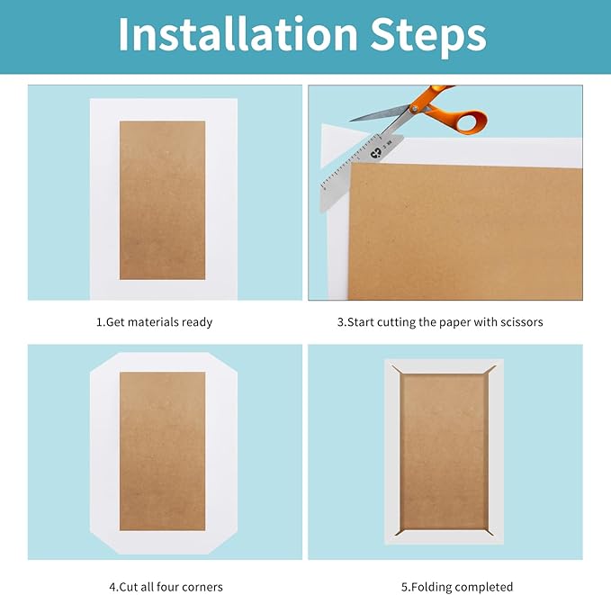 Bookbinding kit and Corner Miter Tool for Album Making.Contains 4 Different Beveled Edge Sizes