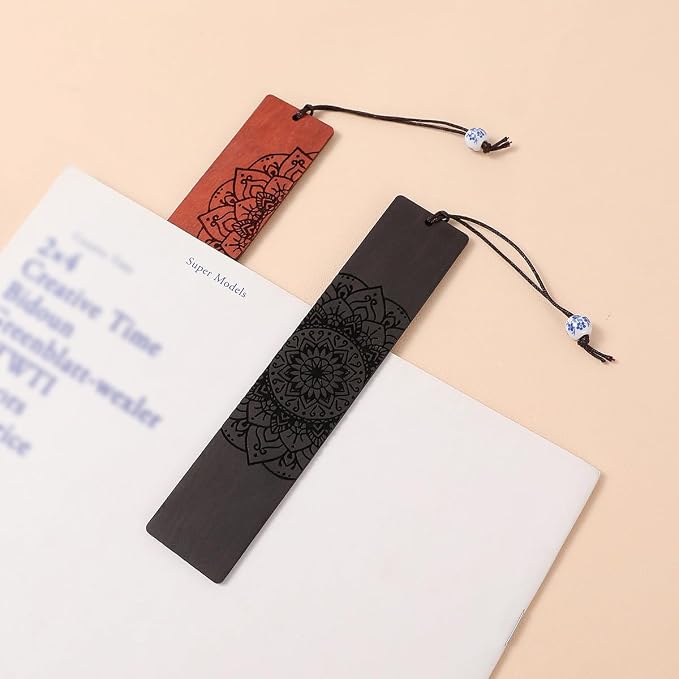 4 pcs Book Marks Set, Boho Book Markers, Bookmarks for Men Women Book Lovers Bookworm (Mandala Set)
