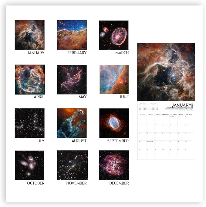 2026 James Webb Space Large Wall Calendar | Astronomy Wall Calendar | Star Calendar 2026