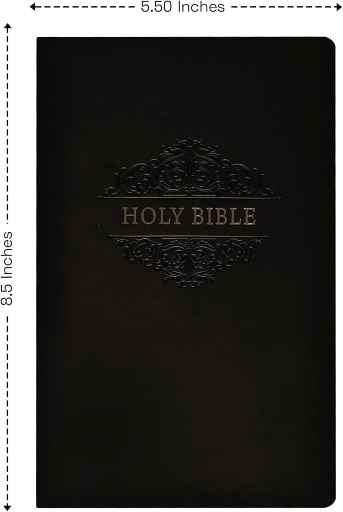 Personalized Soft Touch NIV Thinline Holy Bible with Custom Name on Lower Right Corner of Faux Leather Cover | Small Print | Custom Gift for Christian & Religious Celebrations | Black