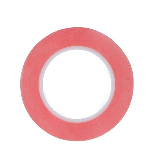 10 Pcs PET Double Sided Tape, Strong Viscosity Mounting Tape, Red PET Adhesive Tape for Electronics Fixation and Home Office Use with Firm Hold (2mm)