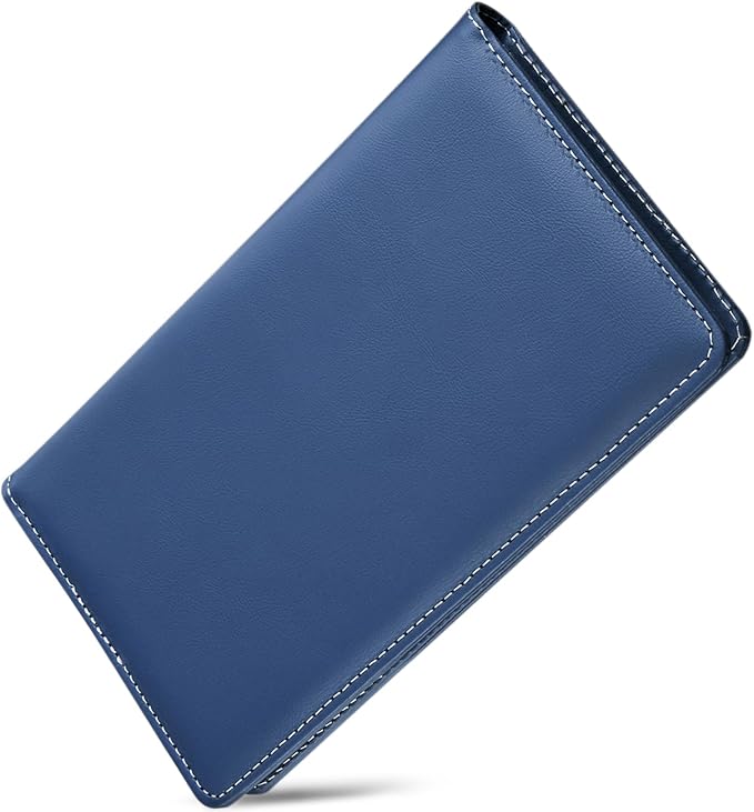 Leather Professional Business Card Holder Organizer Book - 300 Card Capacity Premium PU Folder with Soft Cover, Name Card Credit Cards Binder for Men/Women, Dark Blue