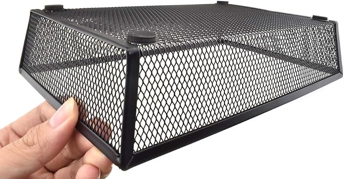 HAHIYO Stackable Mesh Tray Cup 9 x 6 x 2 inches Sturdy Container for Desk Drawer Organizer Collection for Home Office School kitchen Soft Foam Feet No Sharp Edges 1 Pack Black
