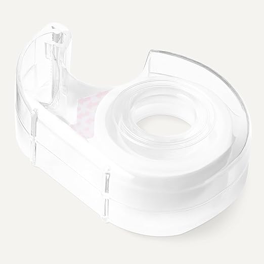 Amazon Basics Matte Finish Invisible Tape with Dispenser, 3/4" x 300" (8.33 Yards), Transparent, 3-Pack