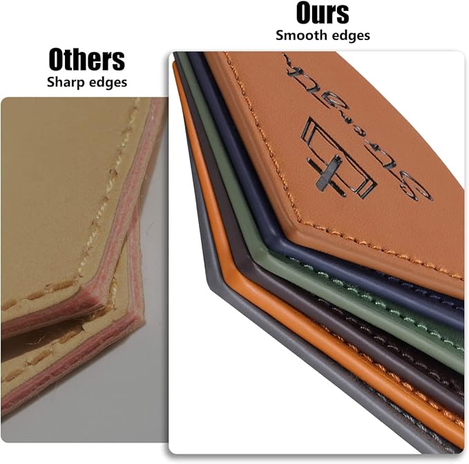 6 Pcs Leather Bookmarks for Bible, Page Corner, Inspirational and Religious Christian Gifts for Men, Women, Kids - Perfect for Reading Rewards, Church Supplies, Giveaways