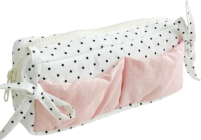 Big Bowknot Pencil Case High Capacity Pen Pouches Pencils Organiser Travel Makeup Bag for Student Women School Office