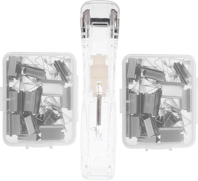 Operitacx 4sets Reusable Office Paper Stapler Paper Clip Stapler Desk Supplies Binding Material