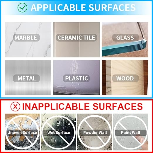 80PCS Heavy Duty Double Sided Adhesive Mounting Square Tape, Waterproof Strong Clear No Residue Removable Tape for Hanging, Wall Mounting, Home Decor & Shower