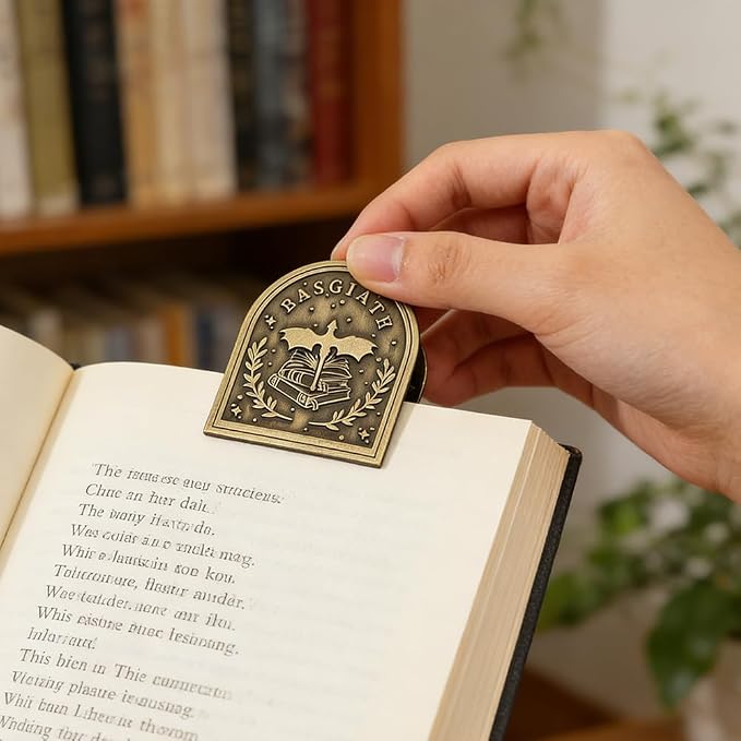 Vintage Fantasy Metal Bookmark Clip, Tree of Life/Rose/Flying Dragon Journal Clip,Traveler's Notebook Accessories, an Ideal Gift for Book Lovers and journaling Enthusiasts (Dragon Style B)