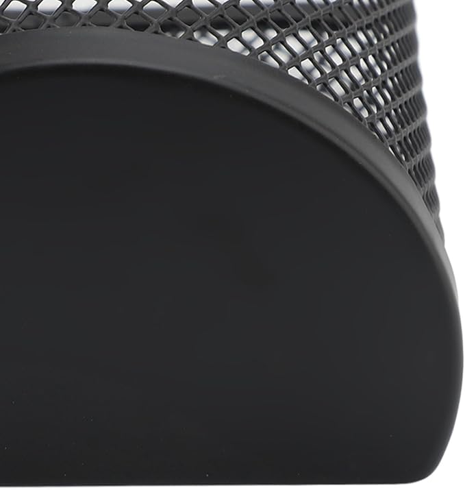 Hanging Pencil Holder Pen Holder Cup for Desk, Metal Hook Wall Mounted Pen Holder, Mesh Pencil Holder for Hanging on Wire Mesh Wall Grid Panel for Desk Office Pen Organizer,Black 9.5x8x5.5cm