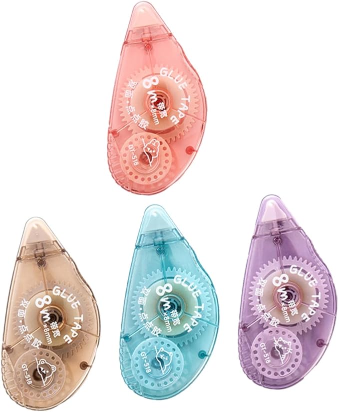 4pcs Correction Tape for Students Dual-sided Correction Tapes Practical Study Tools Aesthetic Office Supplies Mixed Colors