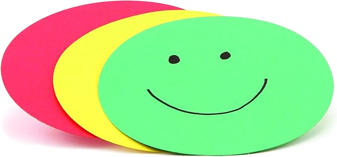 Hygloss Behavior Cards - Motivational for Students & Kids - Red, Yellow & Green Incentive Card for Classroom - Early Childhood Education Material - Pocket Chart Cards - 5” Circles - Pack of 75