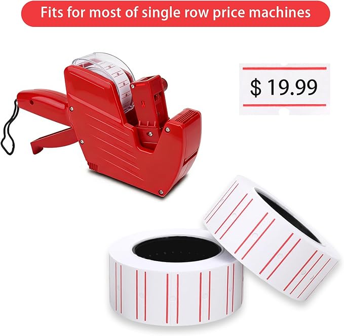 30000 Pcs Price Gun Labels Paper, 60 Rolls Price Tags Stickers – Compatible with Mx-5500, M5500, HG979 Price Tag Guns, Office Retail Shop Stickers for Inventory, Pricing, Organization