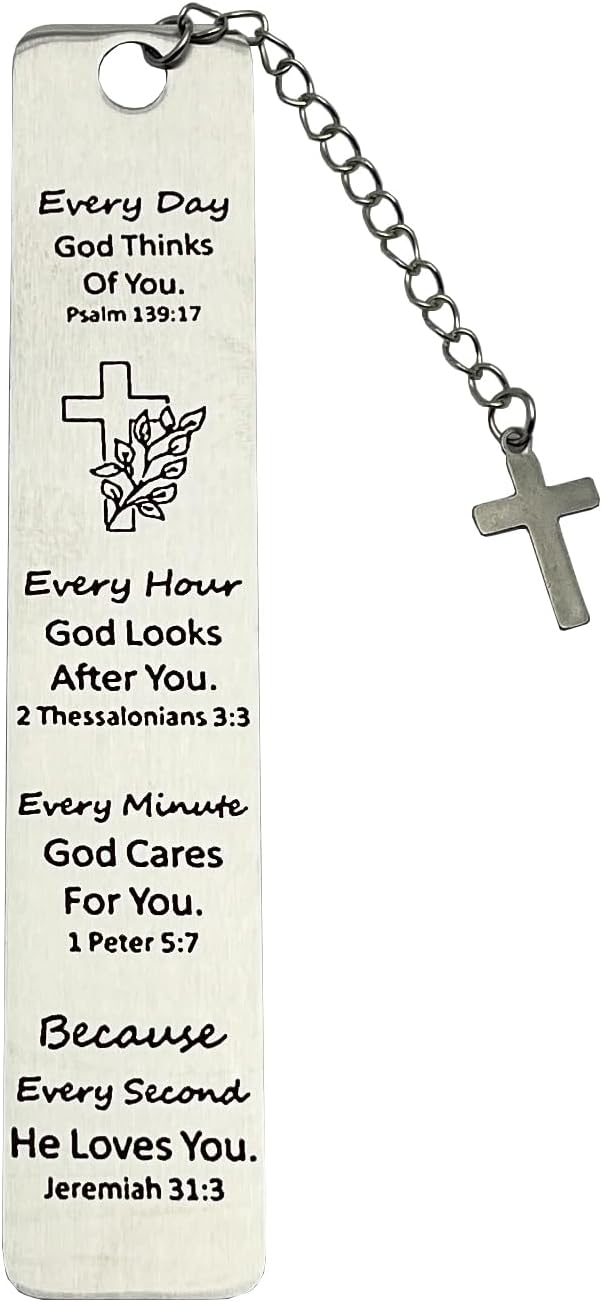 Bible Bookmarks Book Markers, Metal Christian Bookmark Gift Accessories (Psalm 139:17)