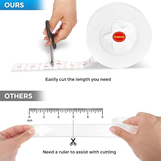 VUBOJO Nano Double Sided Mounting Tape for Walls Art and Daily Home Projects(10Ft)
