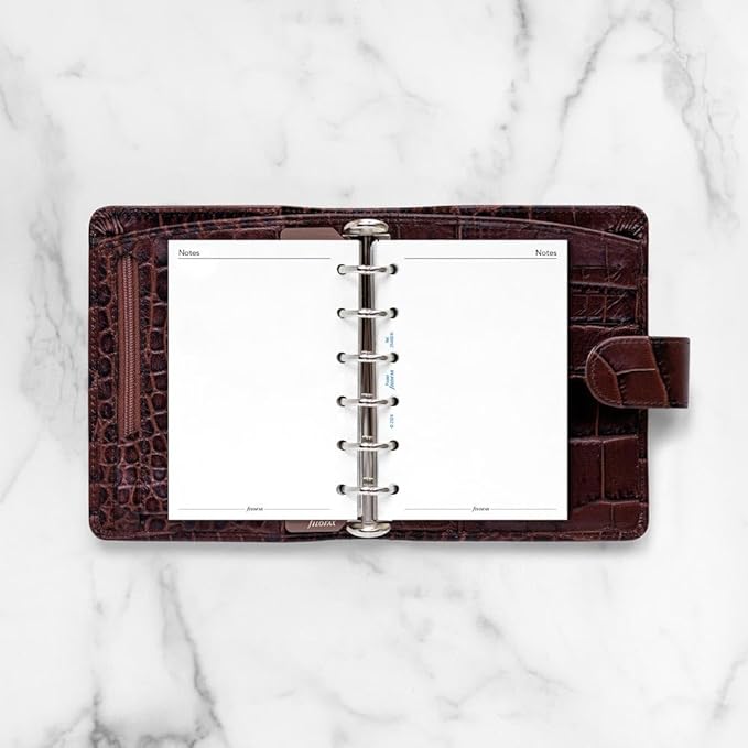 Filofax Calendar Diary Refill, Pocket Size, Day on One Page with Appointments, Ruled, White Paper, English, 2026 (C68241-26)