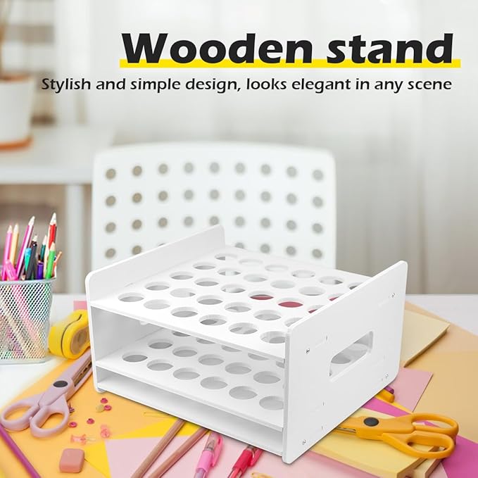 Tube Display Rack 30-Hole Craft Scissor Holder Art Craft Supplies Organizer Multi-Function Shear Holder for Children Desk Organizers School Home Classrooms
