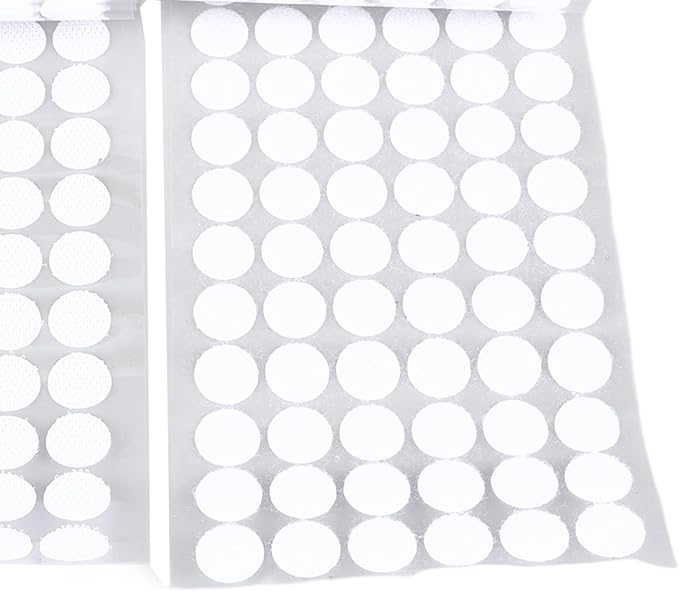 Strong Self Adhesive Dots Tapes, Circular Small Circle Dots Stickers, White with Fastener Round Tapes for Wall, Furniture, Fastener Round Tapes