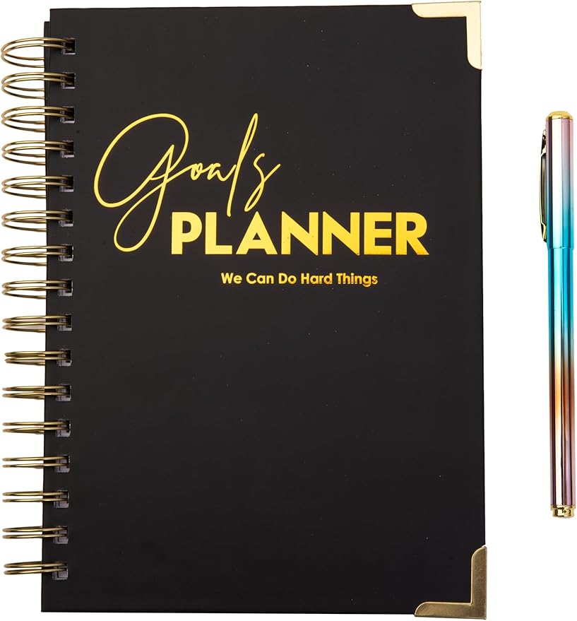 Daily Planner Undated - Aesthetic Undated Planner Notebook with To-Do List- Project Management Planner for Easy Organization and Task Boosting Productivity- 208-pages-A5 goal planner with pen