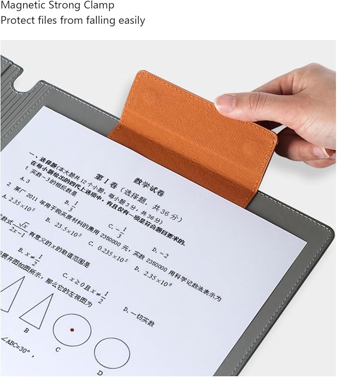 A4 Leather Padfolio Clipboard Folder, Leather Portfolio for Men and Women, Business Portfolio Binder, Business Card Holder Reciept Pocket A4 File& Document Sleeve, Notepad Clipboard